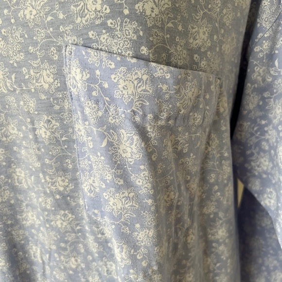 Victoria’s Secret Vintage Retro Night Shirt - Light Blue Floral Print Size M/L - Picture 2 of 4